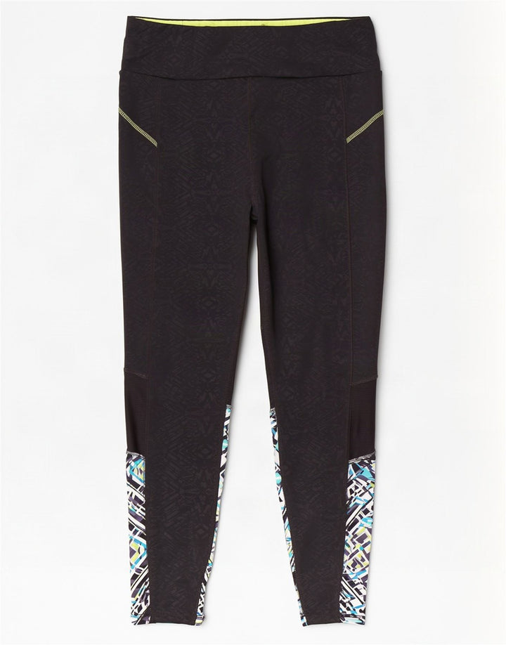 Marks & Spencer Leggings para mujer UK 46 Grande Poliéster geométrico negro