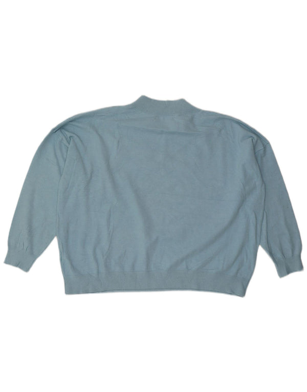 Marks & Spencer Jersey extragrande con cuello en V para mujer UK 40 XL Azul