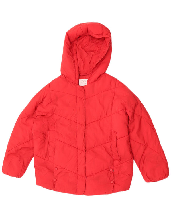 ZARA Anorak Niña Con Capucha 11-12 Años Nylon Rojo