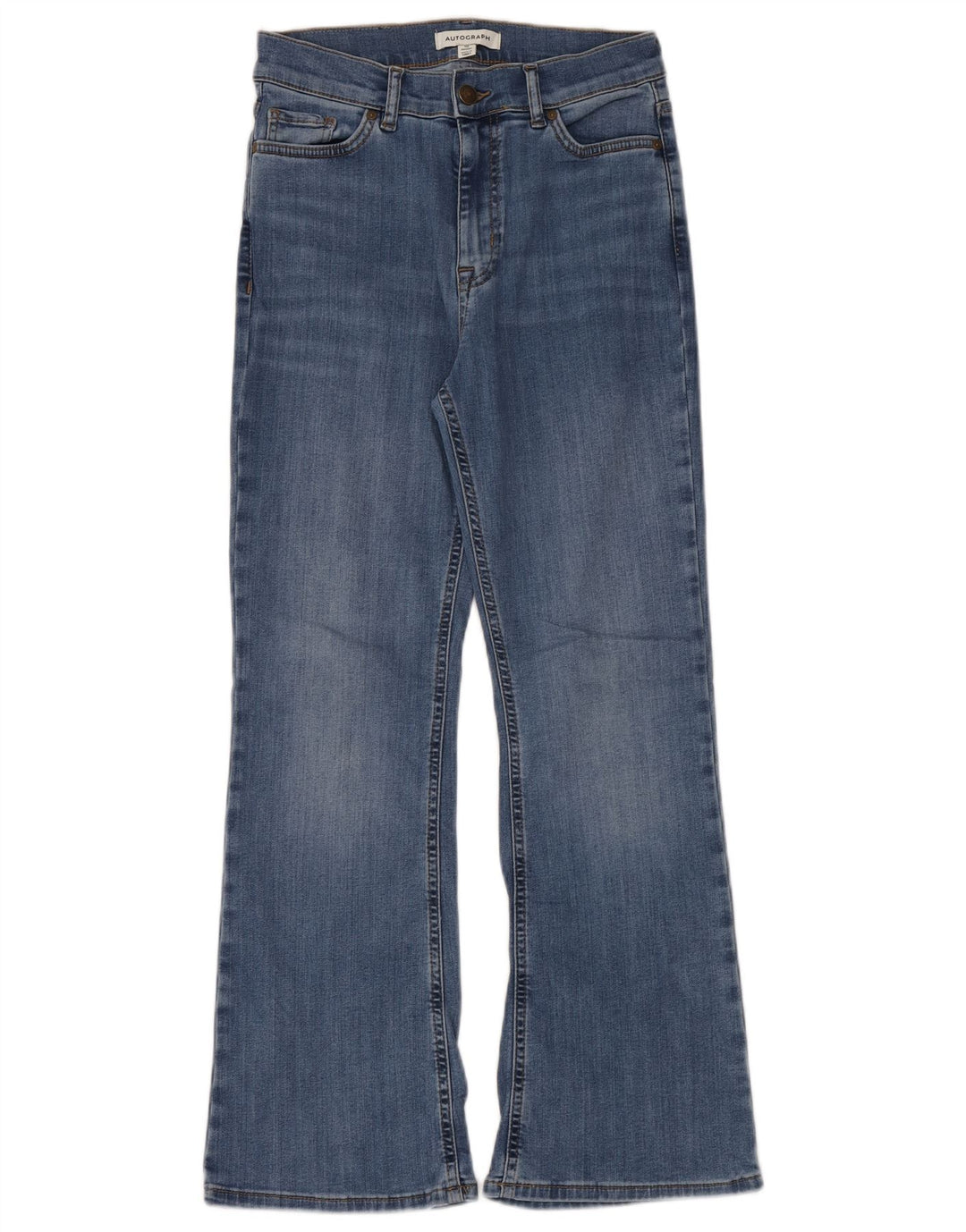 Marks & Spencer Jeans Acampanados Autograph para Mujer UK 10 Small W26 L30 Azul