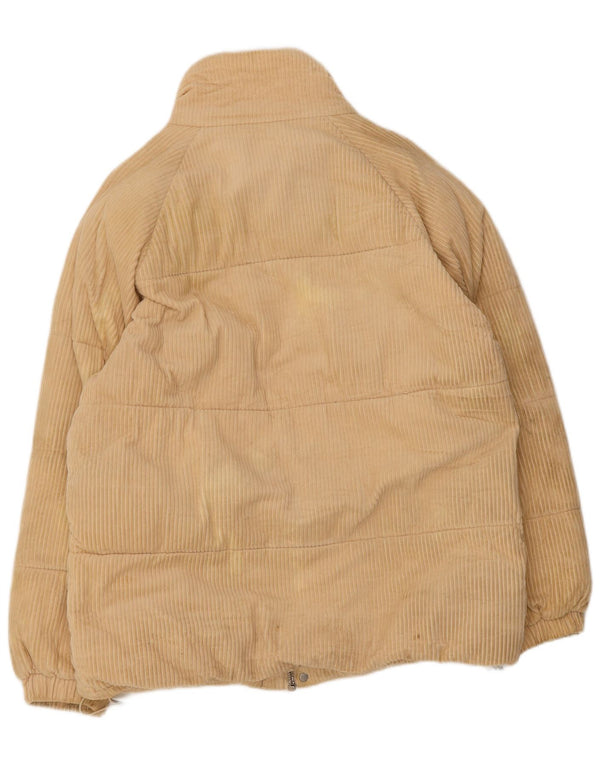 Zara Mens Chaqueta Acolchada De Pana UK 38 Small Beige Poliéster