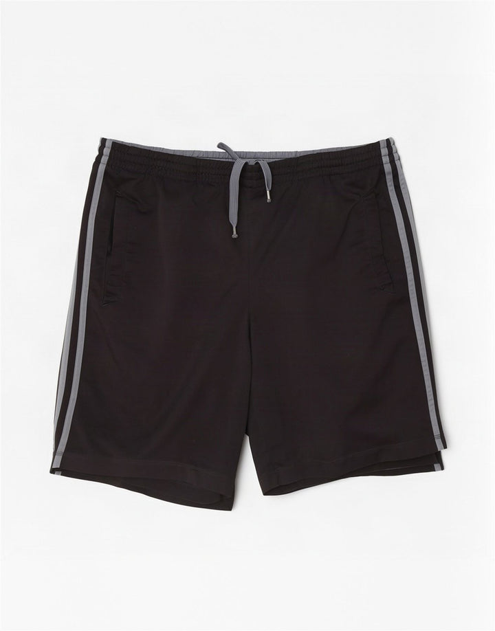 Adidas - Pantalones cortos deportivos para hombre, talla grande, color negro, poliéster