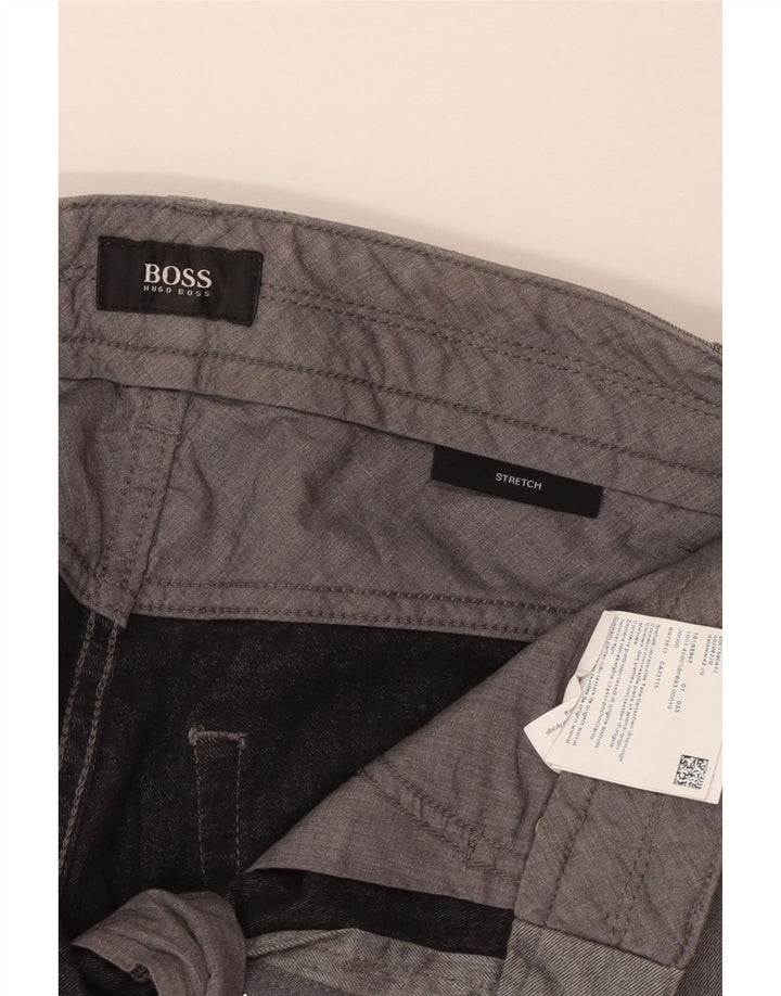 Pantalones informales rectos para hombre HUGO BOSS W30 L28 Algodón gris