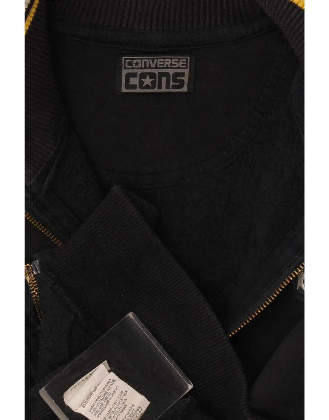 Converse Mens Chándal Top Chaqueta Pequeña Azul Marino Algodón
