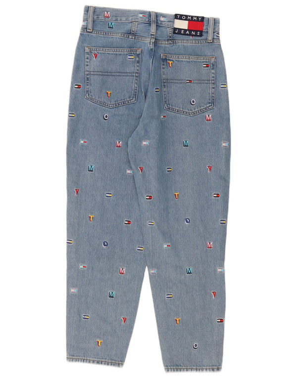 Tommy Hilfiger Jeans Cónicos Con Gráfico De Cintura Alta Para Mujer W28 L26 Algodón Azul