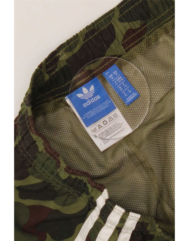 Adidas Hombre Pantalones Cortos Deportivos Caqui Medio Camuflaje Poliéster