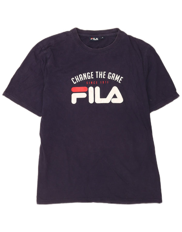 Fila Camiseta gráfica para hombre Top XL Algodón azul marino