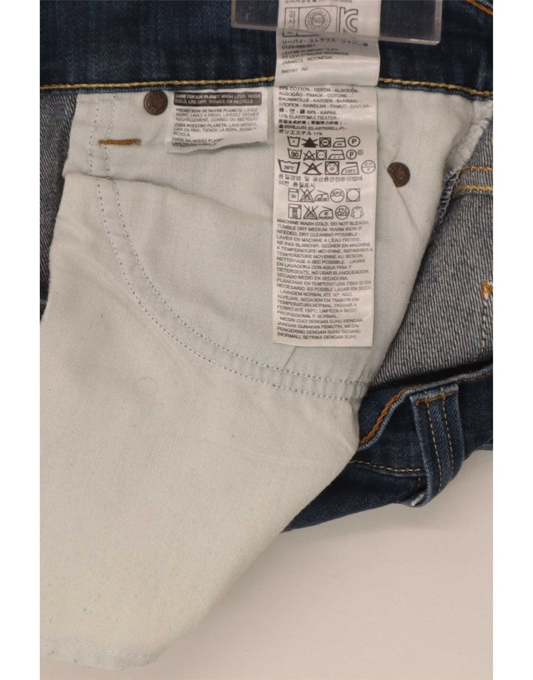 Levi's Vaqueros rectos 506 para hombre W34 L34 Algodón azul