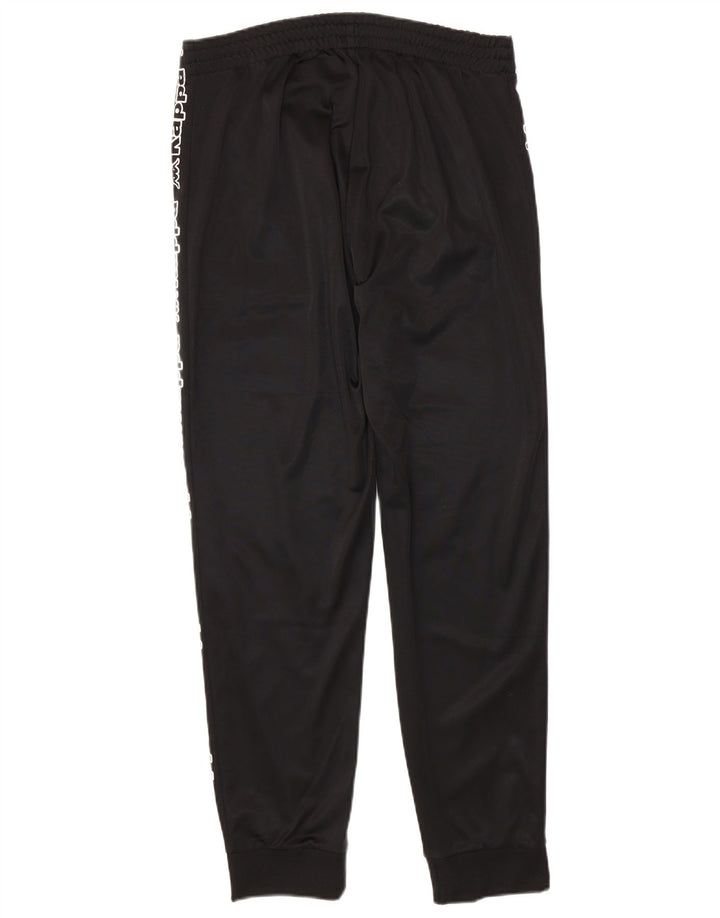 Kappa Hombre Pantalones De Chándal Gráfico Joggers Large Poliéster Negro