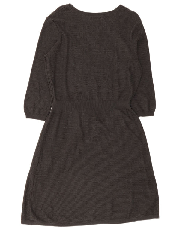 Vestido acampanado de punto con manga 3/4 para mujer de Fat Face UK 42 Algodón gris medio