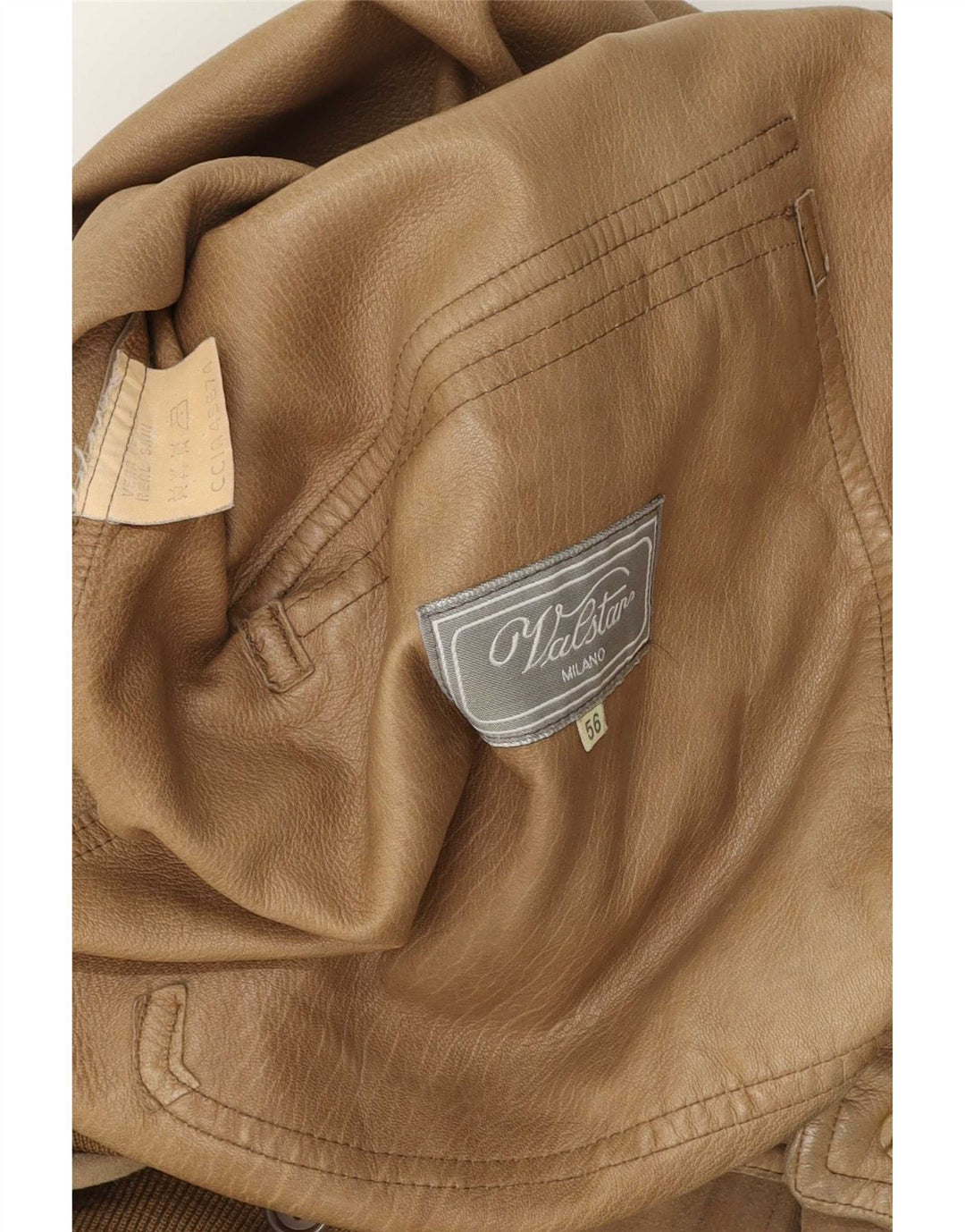 Valstar Chaqueta de cuero para hombre IT 56 3XL Marrón