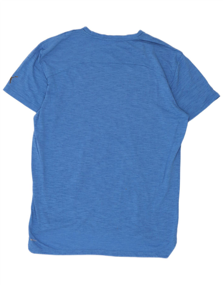 Puma Hombre Camiseta Gráfica Top Azul Medio