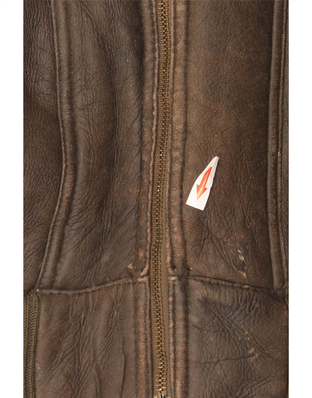 Vintage hombres bombardero shearling chaqueta Reino Unido 36 pequeño marrón