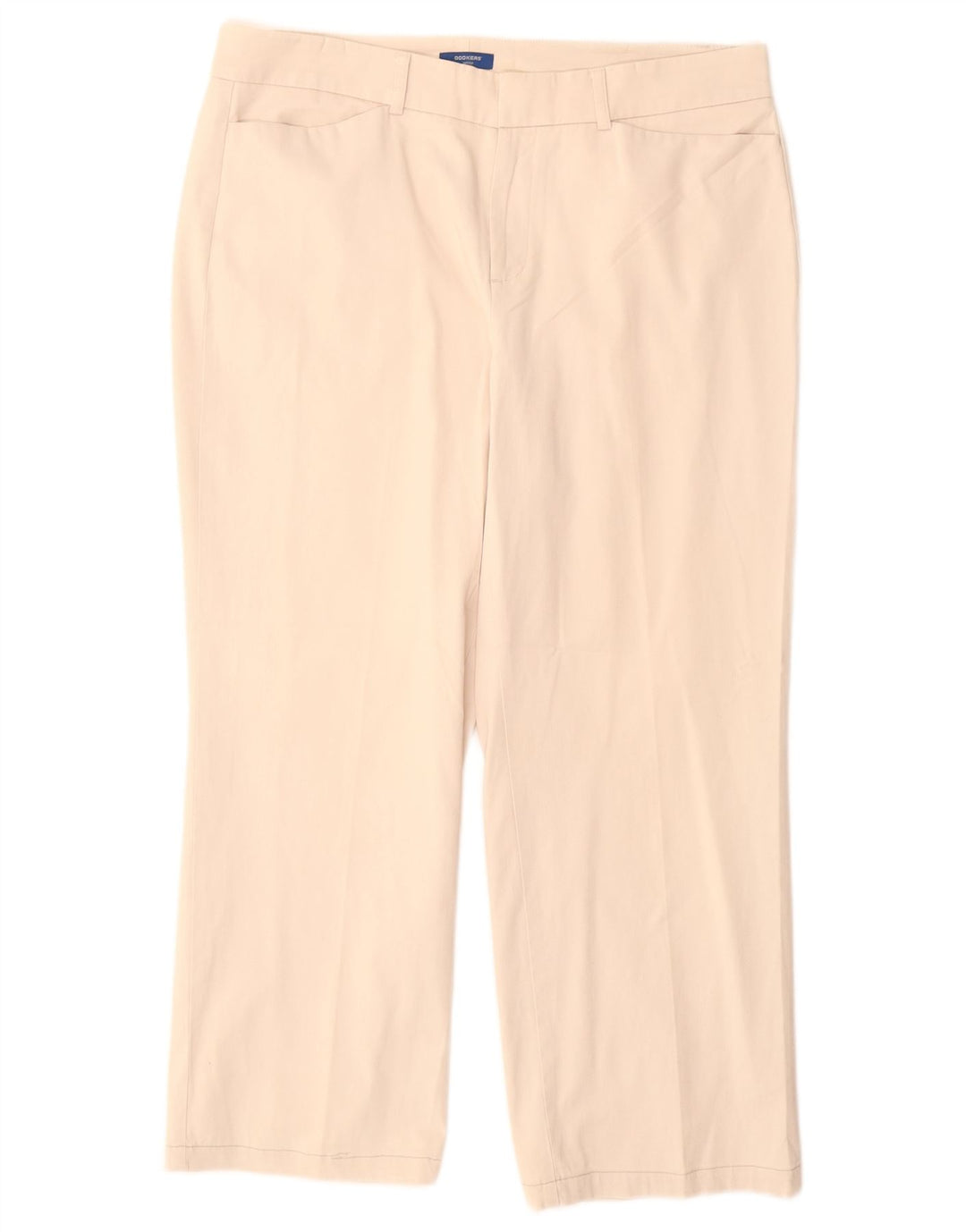 DOCKERS Pantalones casuales para mujer Petite Crop US 12 Large W34 L26 Beige