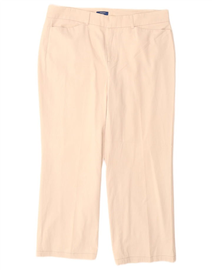 DOCKERS Pantalones casuales para mujer Petite Crop US 12 Large W34 L26 Beige