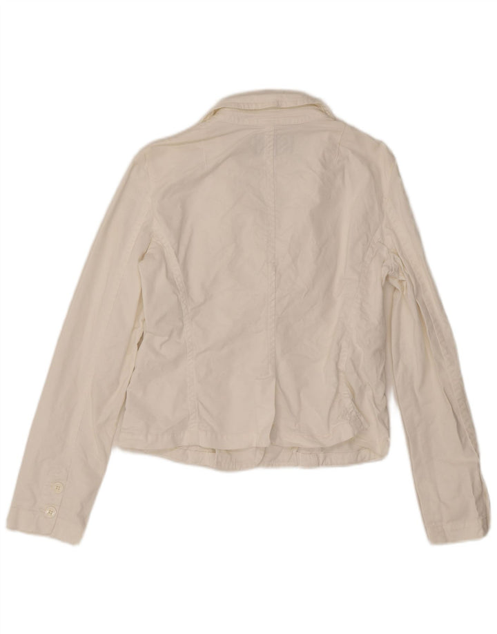 Armani Chaqueta Blazer de 3 Botones para Mujer UK 46 Grande Blanco