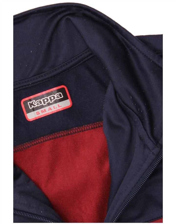 Kappa Hombre Chándal Top Chaqueta Small Azul Marino Colorblock