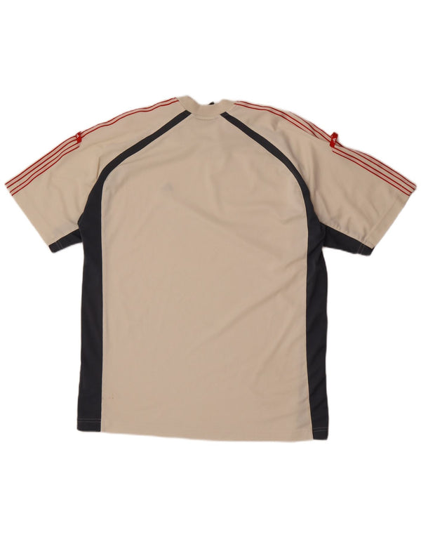 Adidas Hombre Camiseta Top Medio Beige Colorblock Poliéster