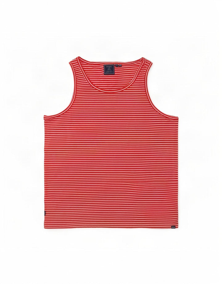 Superdry Mujer Chaleco Top Reino Unido 44 Grande Rojo Rayas Algodón