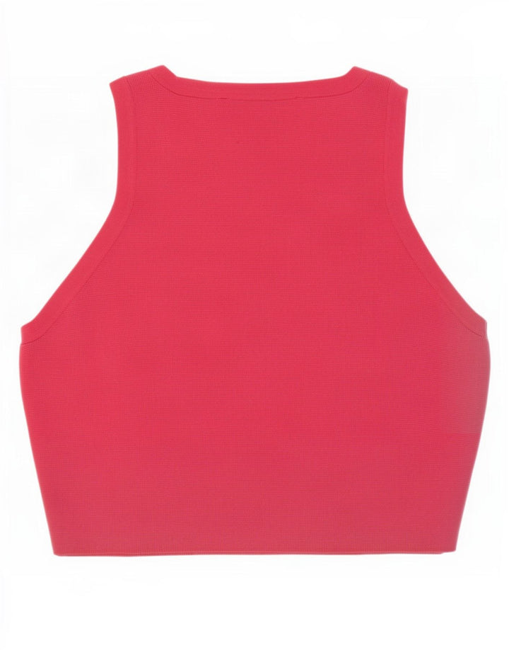Zara Mujer Crop Chaleco Top Reino Unido 42 Medio Rosa