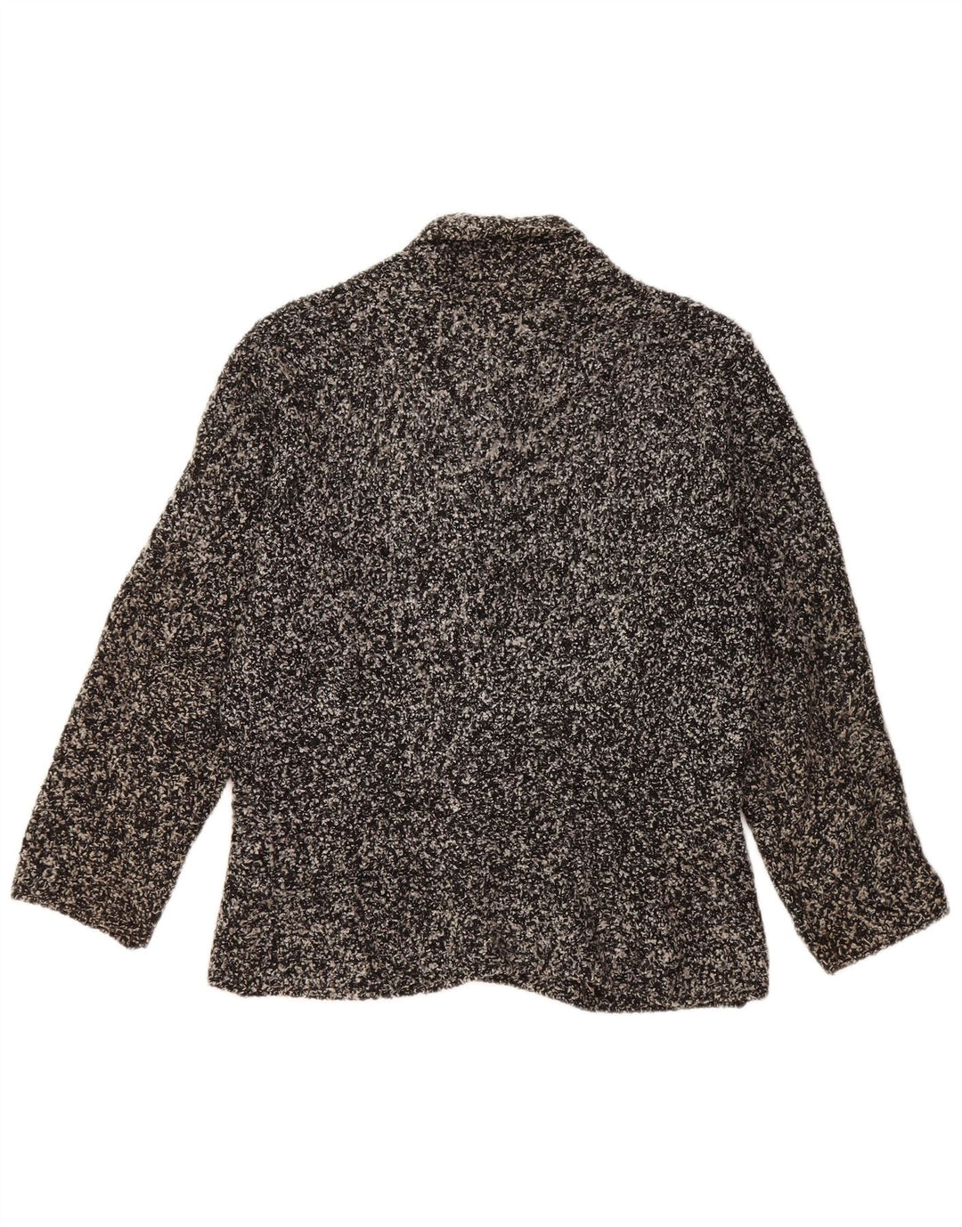 MARKS & SPENCER Suéter tipo cárdigan para mujer Reino Unido 12 Acrílico moteado negro mediano