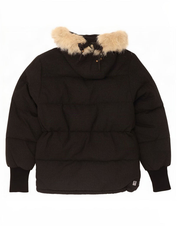 Moncler Chaqueta acolchada con capucha para hombre Reino Unido 36 Small Lana negra
