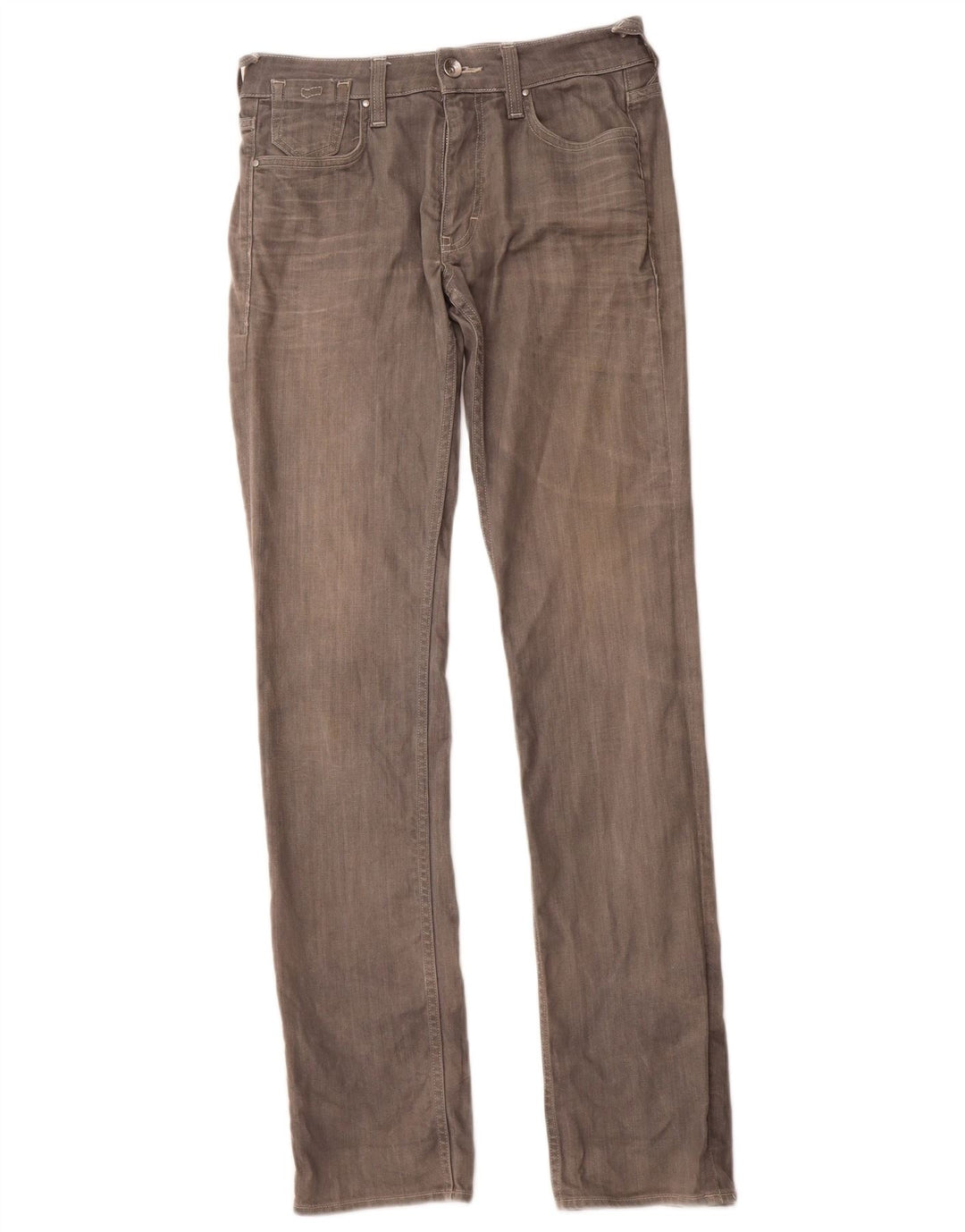 Vaqueros rectos ajustados para hombre GAS W31 L34 Algodón gris