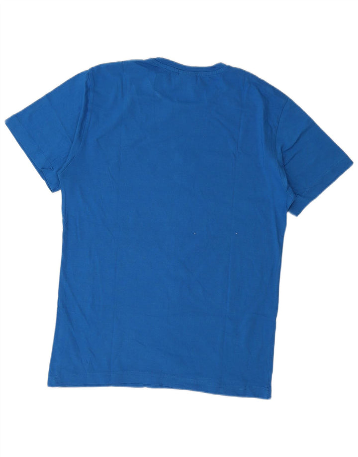 Lotto Hombre Camiseta Gráfica Top Algodón Azul Medio