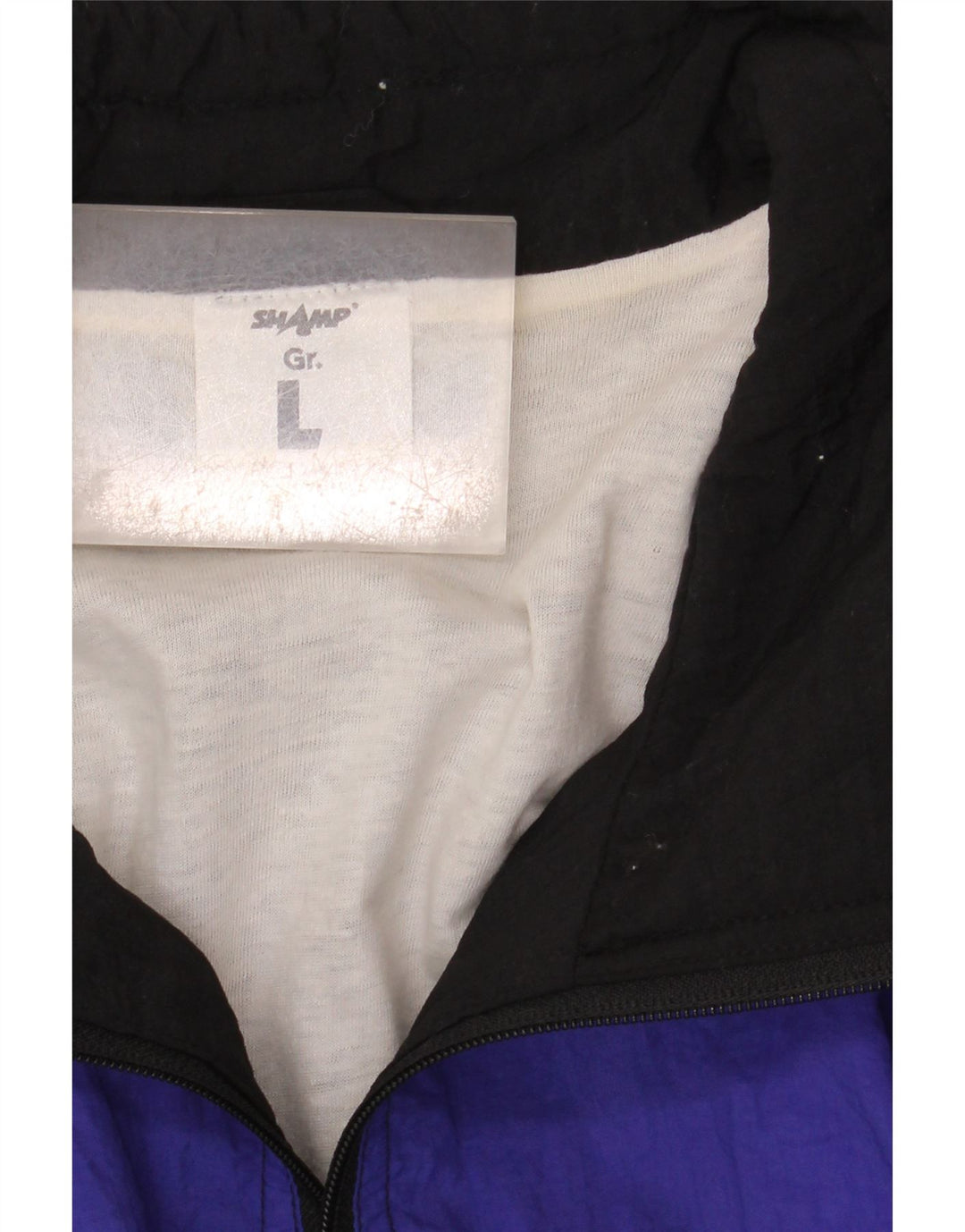 Shamp - Chaqueta de chándal para hombre, talla grande, color negro, poliamida