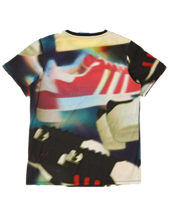 Adidas Camiseta gráfica para mujer Top UK 8 Small Poliéster multicolor