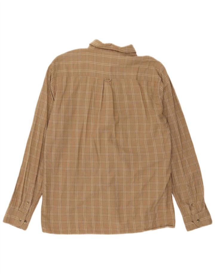 Camisa De Franela De Algodón Con Cuadros Beige Grande Lee Hombre