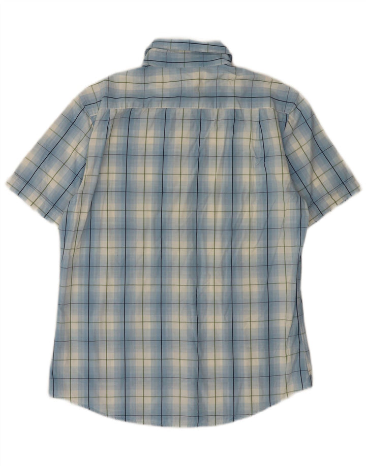 Dickies Camisa De Manga Corta Para Hombre De Algodón A Cuadros Azul Grande