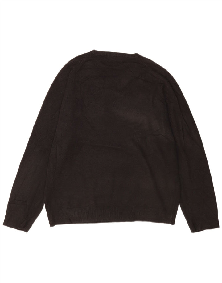 Marks & Spencer - Jersey con cuello en V para hombre, talla 41/43, color negro