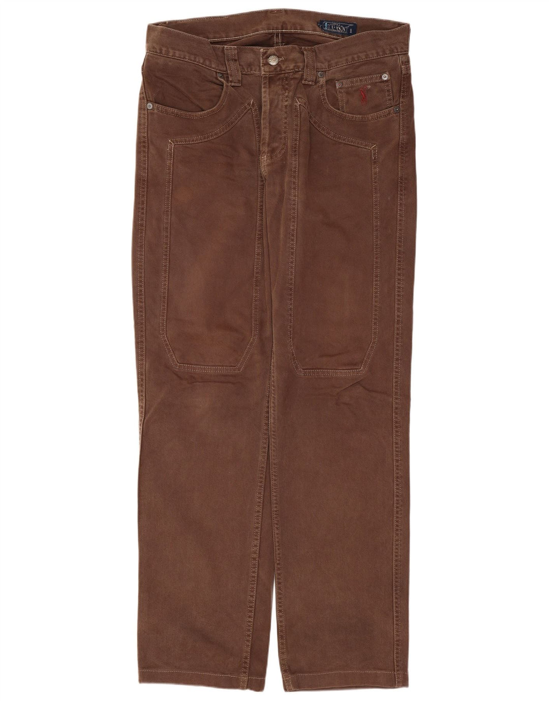 Jeckerson Vaqueros rectos para hombre W33 L30 Algodón marrón