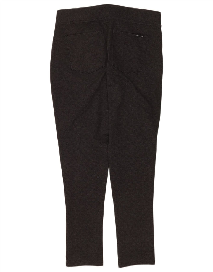 Dkny Pantalones Casuales Pitillo Para Mujer Medianos W30 L28 Poliéster A Cuadros Gris