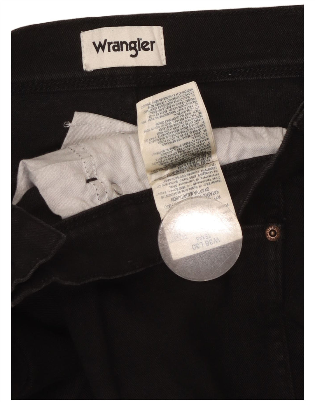 Wrangler Vaqueros rectos Texas para hombre W36 L30 Algodón negro