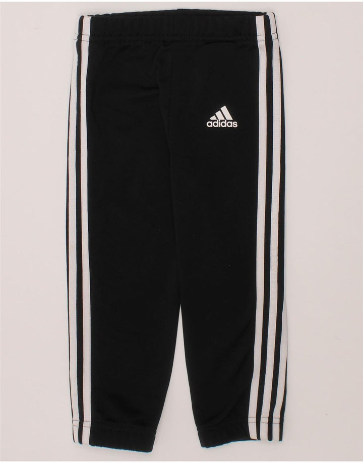 ADIDAS Baby Boys Tracksuit Trousers 12-18 Months  Black Polyester Vintage Adidas and Second-Hand Adidas from Messina Hembry 