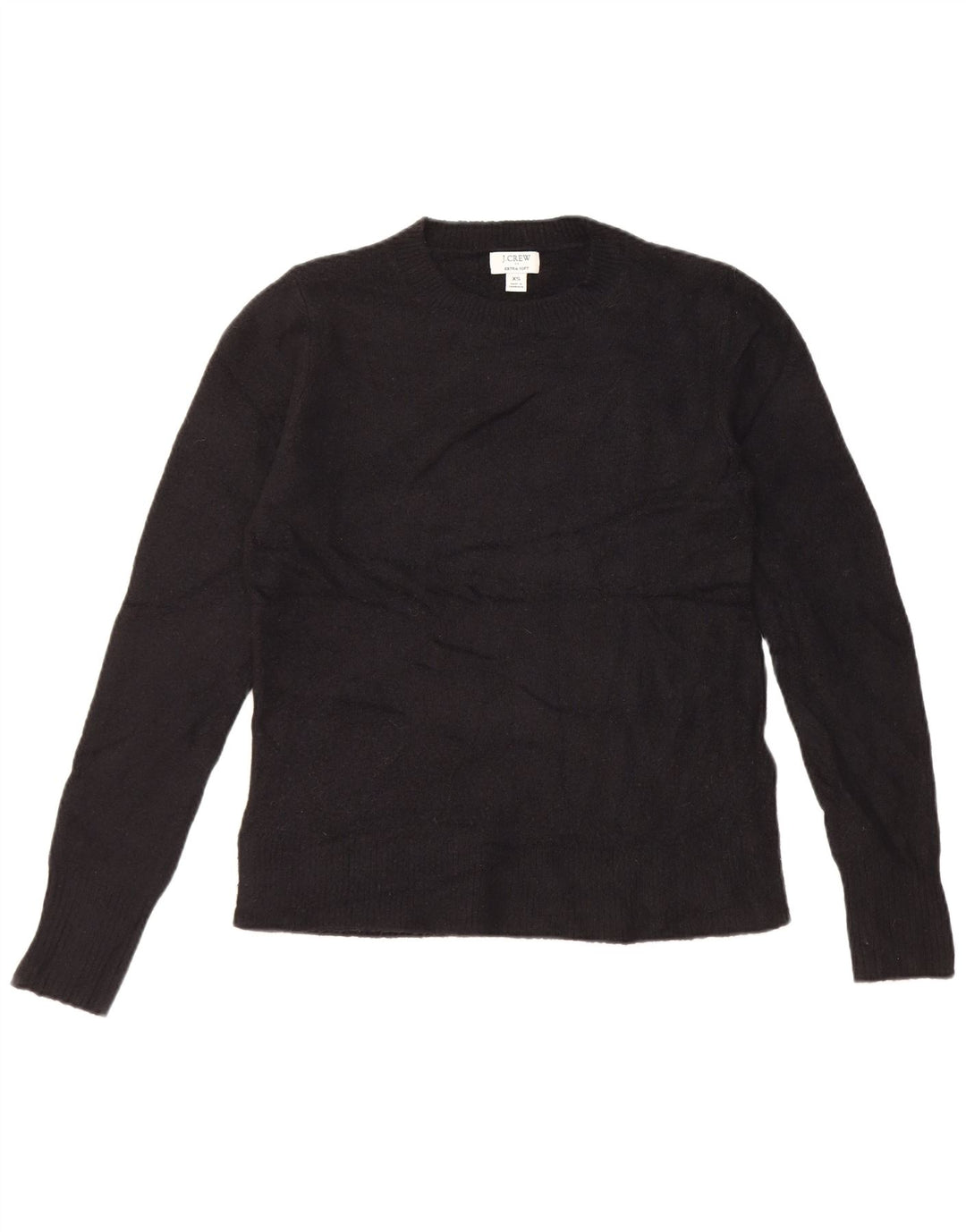 J. Crew Suéter tipo jersey con cuello redondo para mujer XS Acrílico negro