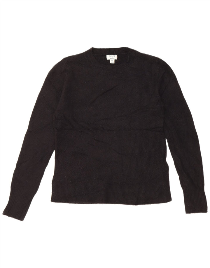 J. Crew Suéter tipo jersey con cuello redondo para mujer XS Acrílico negro