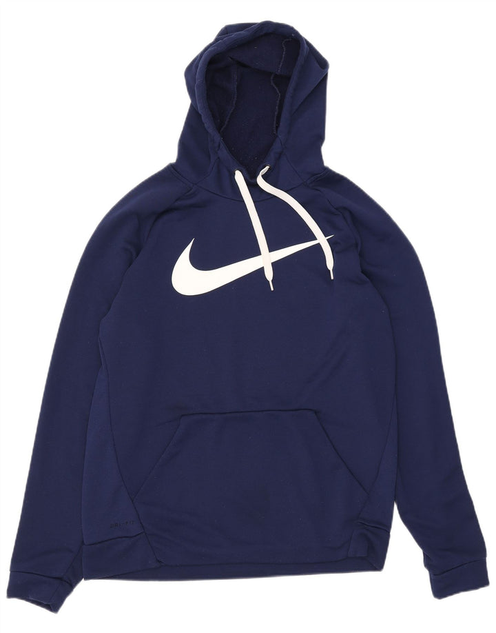 Nike Dri Fit Graphic Sudadera con capucha para hombre Jersey medio azul marino Poliéster