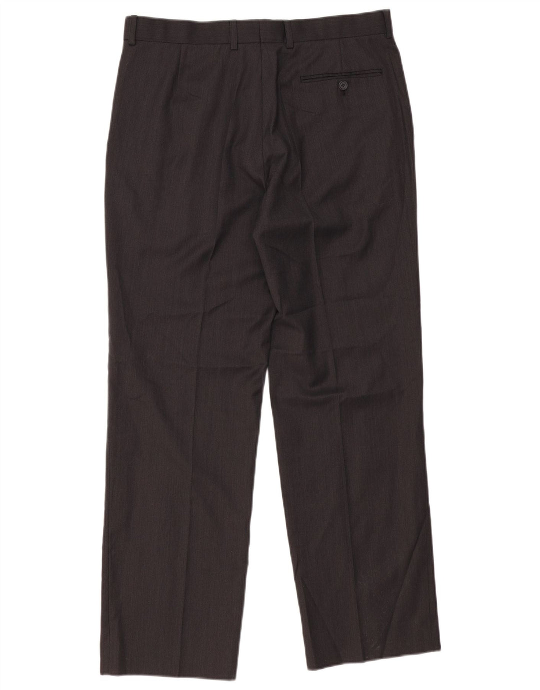 MARKS & SPENCER Pantalón de traje recto para hombre W34 L31 Lana gris