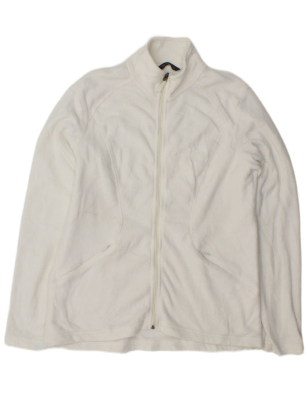 Marks & Spencer Chaqueta polar para mujer UK 44 Grande Poliéster blanco