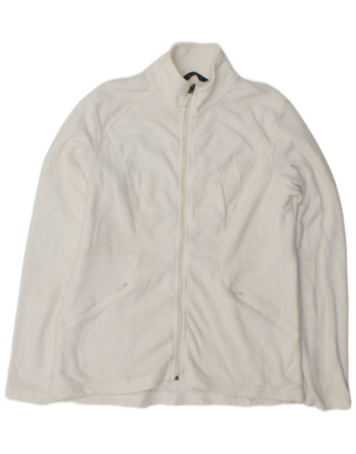 Marks & Spencer Chaqueta polar para mujer UK 44 Grande Poliéster blanco