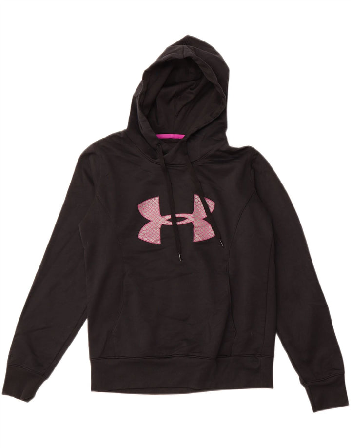 UNDER ARMOUR Jersey con capucha y gráfico Cold Gear para mujer Reino Unido 40 Mediano Negro