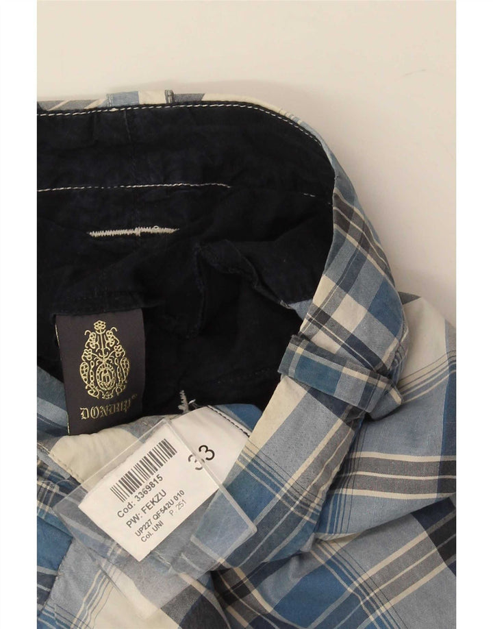 Pantalones cortos chinos Dondup para hombre W33 Medium Blue Check