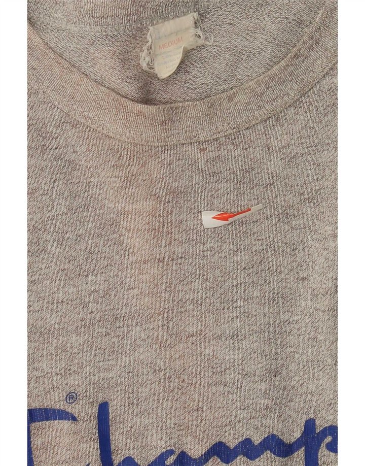 Champion Camiseta Gráfica Para Hombre Top Algodón Gris Medio