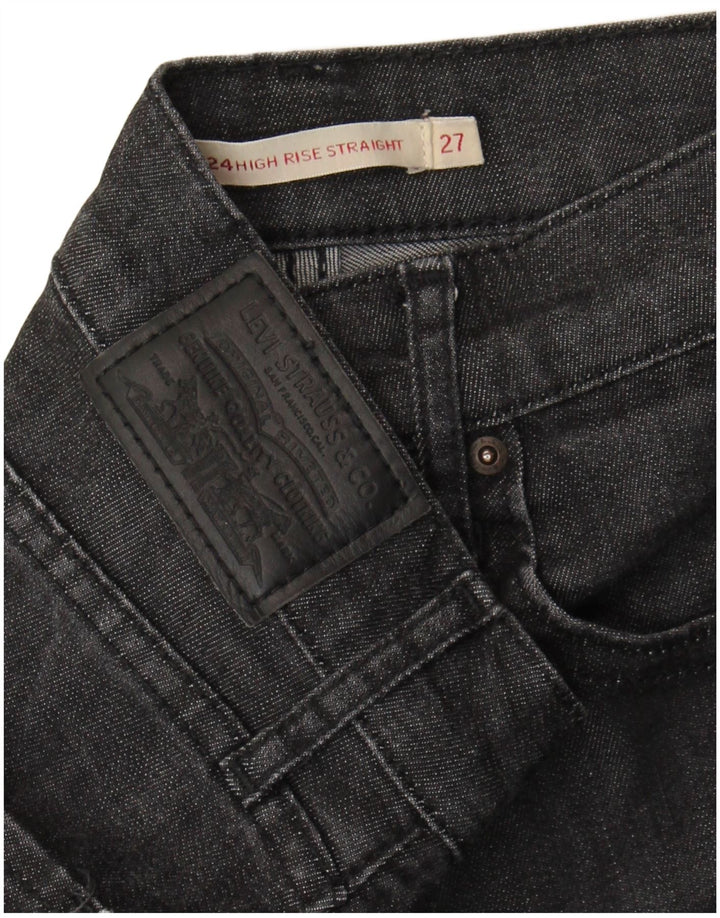 Levi's Vaqueros Rectos De Tiro Alto 724 Para Mujer W27 L27 Gris