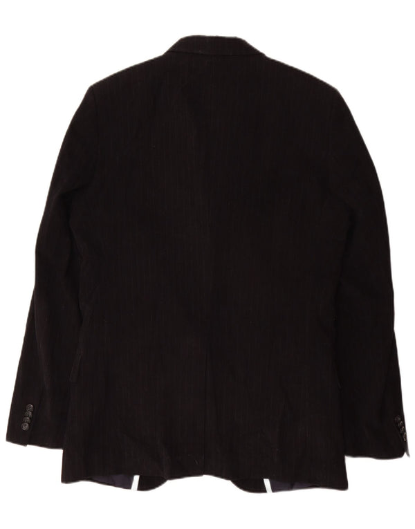 HUGO BOSS Chaqueta tipo blazer de 2 botones para hombre EU 50 Large Algodón negro a rayas