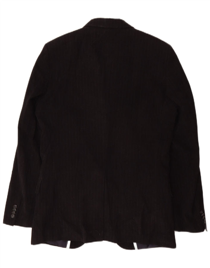 HUGO BOSS Chaqueta tipo blazer de 2 botones para hombre EU 50 Large Algodón negro a rayas