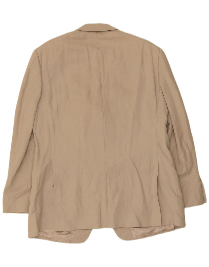 MARKS & SPENCER Chaqueta tipo blazer de 2 botones para hombre Reino Unido 42 Grande Seda beige